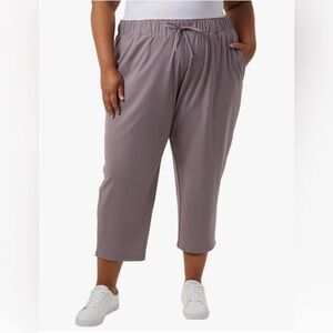 32 Degrees Cool Lavender Capri Pants with Elastic Waist Drawstring Size XLarge